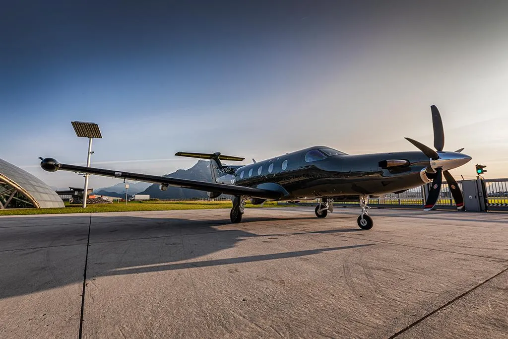 Pilatus PC-12 NGX auf dem Vorfeld