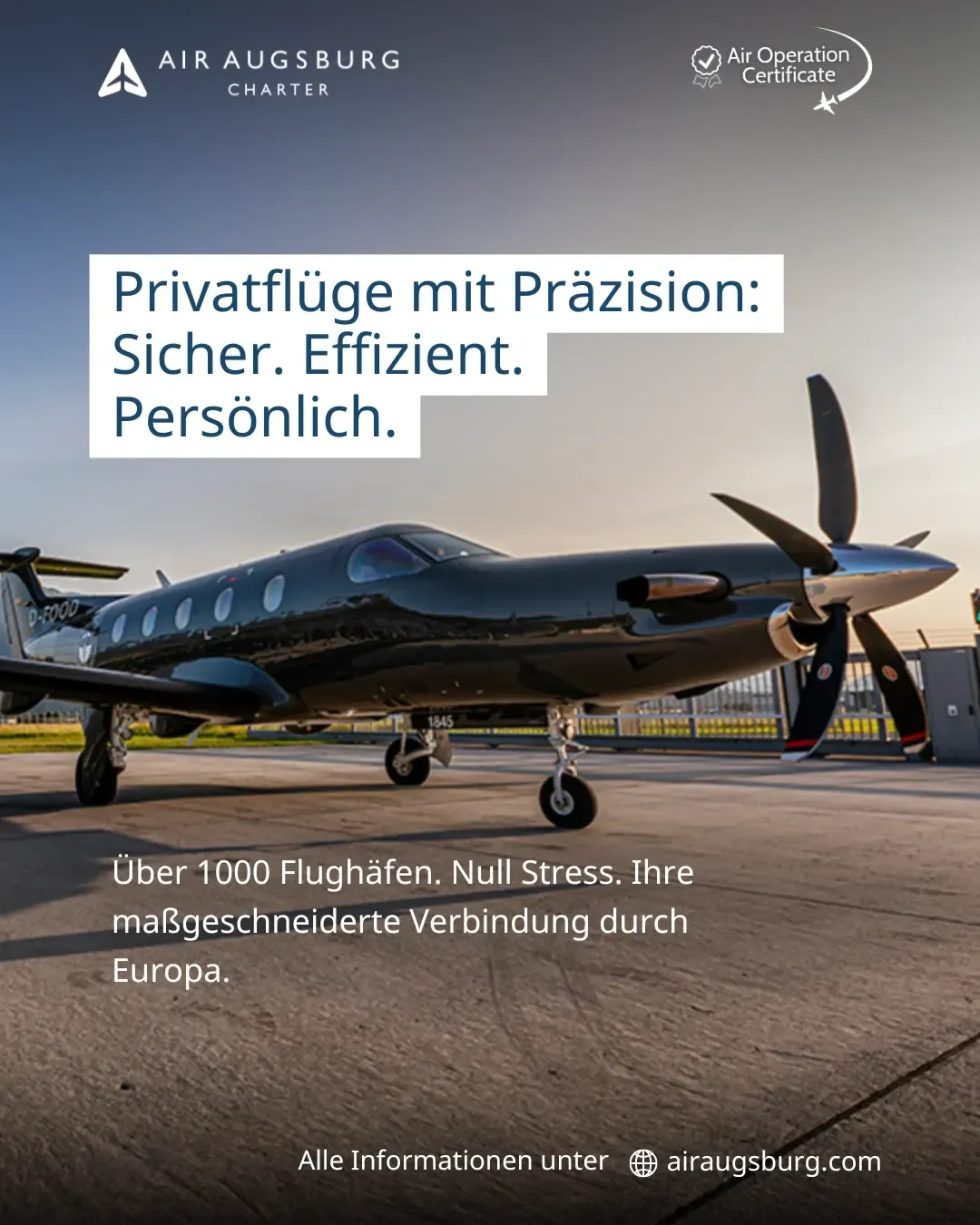 Privatflüge mit Präzision